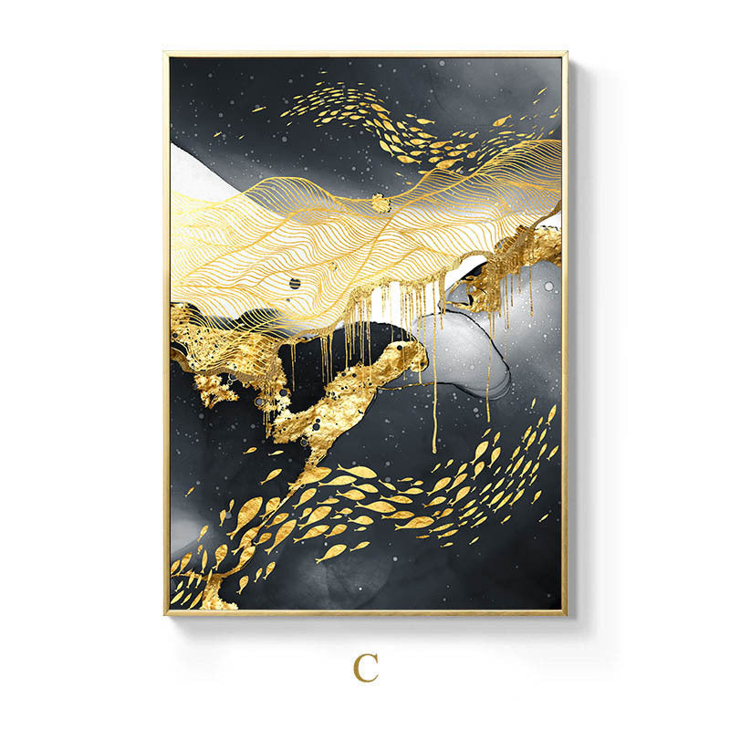 3-teiliges Bilderset Gold