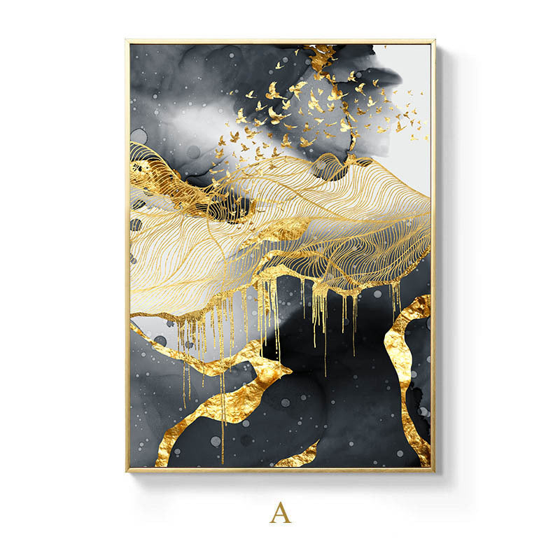 3-teiliges Bilderset Gold